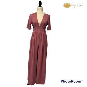 Haute Monde women Dress Formal Romper size S Mauve New